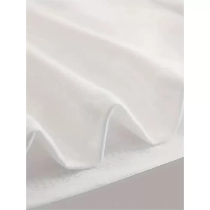 Ön Arka Ejder Baskılı Oversize Bisiklet Yaka T-shirt - Beyaz