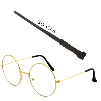 Harry Potter Asası 30 cm ve Harry Potter Gözlüğü Seti (5460)