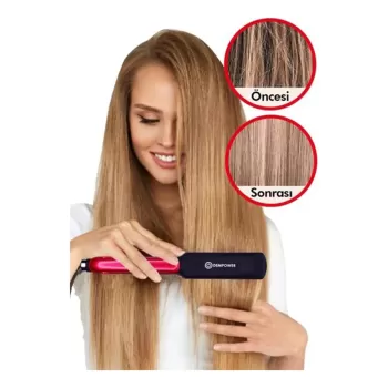 Seramik Kaplı Pembe Detay Saç Düzleştirici (5460)