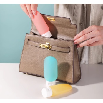 Seyahat Tipi Doldurulabilir Krem Şampuan Kutusu 3 lü Set (5460)