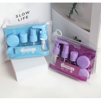 6 Parça Renkli Kapaklı Seyahat İçin Boş Şişe Seti (5460)