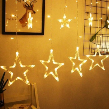 YILDIZ 3MT - FİŞLİ EKLEMELİ - FONKSİYONLU LUX SARKIT PERDE LED - DEKOR LAMBA (5460)