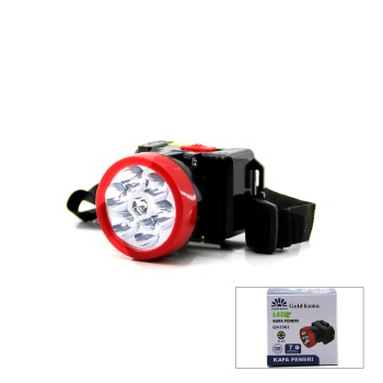 ŞARJLI 2W KAFA LAMBASI FENER 6 LED FİŞ ŞARJLI KADEME IŞIK AYARI (5460)