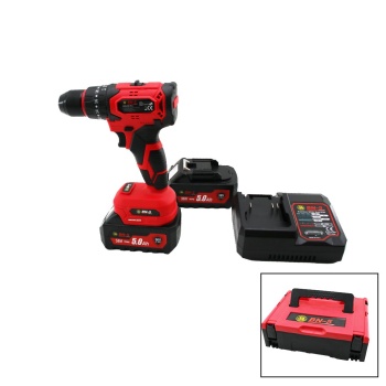 KÖMÜRSÜZ 36V - DARBELİ KIRMIZI ŞARJLI - YEDEK BATARYA - 5.0Ah PROF.MATKAP SETİ ÇANTALI F-136 (5460)