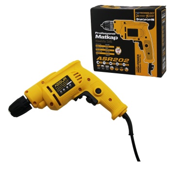 PROFESYONEL MATKAP SIKMA - VİDALAMA FİŞLİ KADEMELİ HIZ AYAR OTOMATİK MANDREN 360 DERECE TUTMA KOL 580W 0.8-10MM ASR-202-7131 (5460)