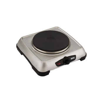 GÜMÜŞ TEK GÖZLÜ MİNİ ELEKTRİKLİ OCAK 1500W AYARLANABİLİR TERMOSTAT ISITICI YÜZEY = 18CM AP-516 (5460)