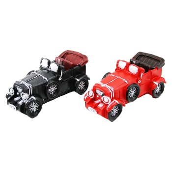 ARABA VİNTAGE DEKORATİF BİBLO - KUMBARA RENKLİ 20.5X7X9CM REÇİNE (5460)