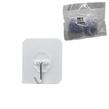 ASKI 10PCS TEKLİ METAL UÇLU MİKA KRİSTAL PLS. TABANLI ŞEFFAF PVC YAPIŞKANLI MONTAJ (5460)