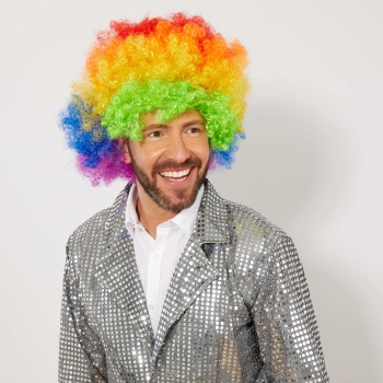 Rengarenk Kıvırcık Afro Bonus Peruk (5460)