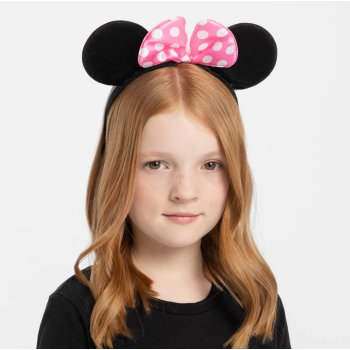 Pembe Fiyonklu Minnie Mouse Tacı Mini Kulak (5460)