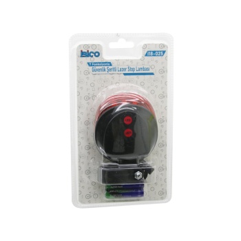 GÜVENLİK ŞERİTLİ LAZER  BİSİKLET  STOP LAMBASI   PİLLİ   7 FONKSİYONLU   SU GEÇİRMEZ (5460)