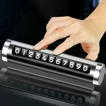 Telefon Numarası Plaka Silindiri Ayarı Renkli Metal Alüminyum Araba Geçici Park Kartı Evrensel Moda Oto Aksesuarları (5460)