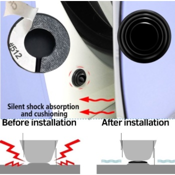 Araba Kapı Ses ve Darbe Emici Pad 10 Adet Siyah (5460)