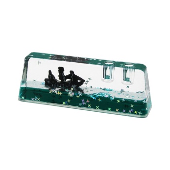 KALEMLİKLİ YEŞİL SU -YILDIZLI D.GEN MİKA YÜZEN BATMAYAN GEMİ DEKORATİF AKVARYUM 5X14X2.5-3.5CM (5460)