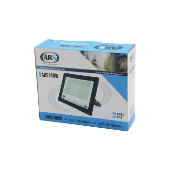 2PCS 100W LED PROJEKTÖR  19X15.5CM AYDINLATMA AÇISI: 120 DERECE 50.000 SAAT ÖMÜR MODEL-ARS100W (5460)
