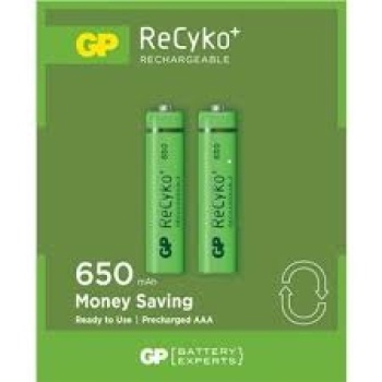 GP RECYKO 650mAh AAA ŞARJLI İNCE PİL 63C092  2Lİ KART (5460)