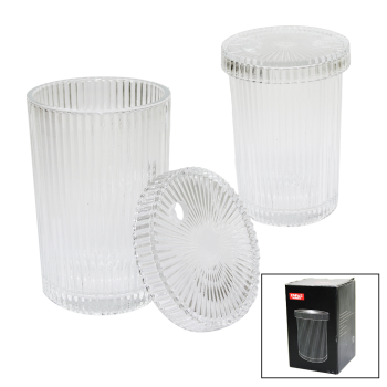 ÇİZGİLİ - CAM BARDAK KAPAKLI - PİPETLİ - ORİGAMİ SİTİLKAHVE - SUNUM - MEŞRUBAT (5460)