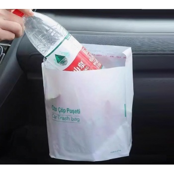 Pratik Su Geçirmez Oto Araba Çöp Poşeti Yapışkanlı 20 Adet (5460)