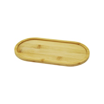 OVAL AHŞAP BAMBU YAĞDANLIK ALTLIK 12X23CM (5460)