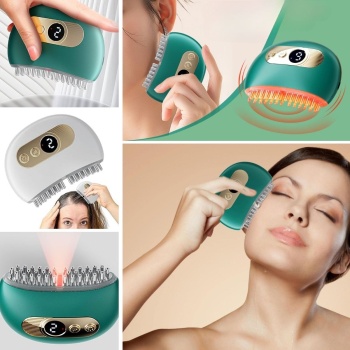 1 Adet Akıllı Elektrik Akımlı EMS Titreşimli Masaj Tarağı Kademeli Yüz Masaj Aleti Aparatı (5460)