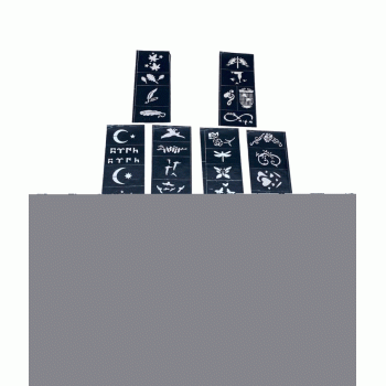 MİX DESEN 8X20CM TÜP KINA DESEN ÇIKARTMA ŞABLONU 10 PARÇA (5460)