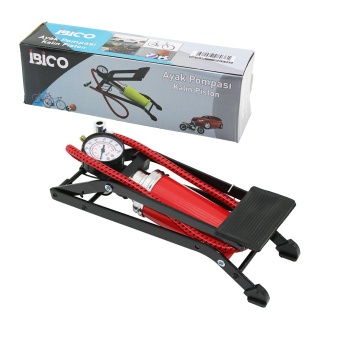 YATAY MODEL KALIN PİSTONLU AYAK POMPASI OTO-ARAÇ - BİSİKLET-MOTOR LASTİK - TOP - ŞİŞME YATAK-HAVUZ (5460)