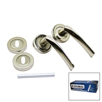 ÇELİKEL-07 AMERİKAN ODA KAPI KOLU NİKEL SATEN (5460)