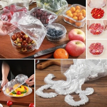 100 Adet Tazeliği Koruyan Tencere ve Tabak Bonesi  Çok Amaçlı Kullan At Tabak Bonesi (5460)