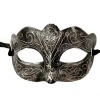 Maskeli Balo Antik Gri Gümüş Eskitilmiş Maske Balo Venedik (5460)