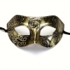 Altın Eskitme Yüz Maskesi - Antik Tarz Balo Maskesi (5460)