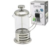 FRENCH PRESS METAL KAFES - METAL KAPAK 800ML CAM BİTKİ SÜZGEÇİ (5460)