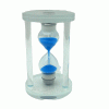 KÜÇÜK CAM KUM SAATİ CAM STANDLI 5 DAKİKA ZAMANLI = ÇAP: 5.8CM-YÜKSEKLİK: 9.8CM (5460)