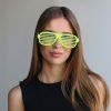 Retro Neon Fosforlu Panjur Gözlük 12 Adet – 80’ler 90’lar Parti Stili (5460)