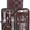 Tırnak Makası Tırnak Bakım Seti Deri Çantalı 12 Parça Set (5460)