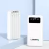Enerx ENR-P20DC 20000 mAh 2.1 Amper Dahili Kablolu Powerbank Siyah (5460)