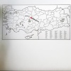 Yazılabilir Türkiye Haritası Manyetik Duvar Stickerı 110 x 56 cm (5460)