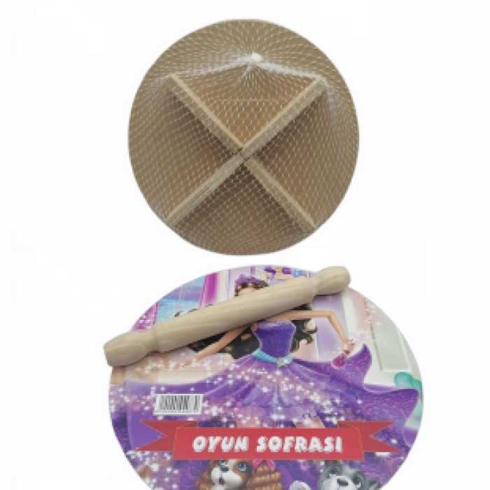 24CM RESİMLİ AHŞAP OYUN SOFRASI EKMEK TAHTA (5460)