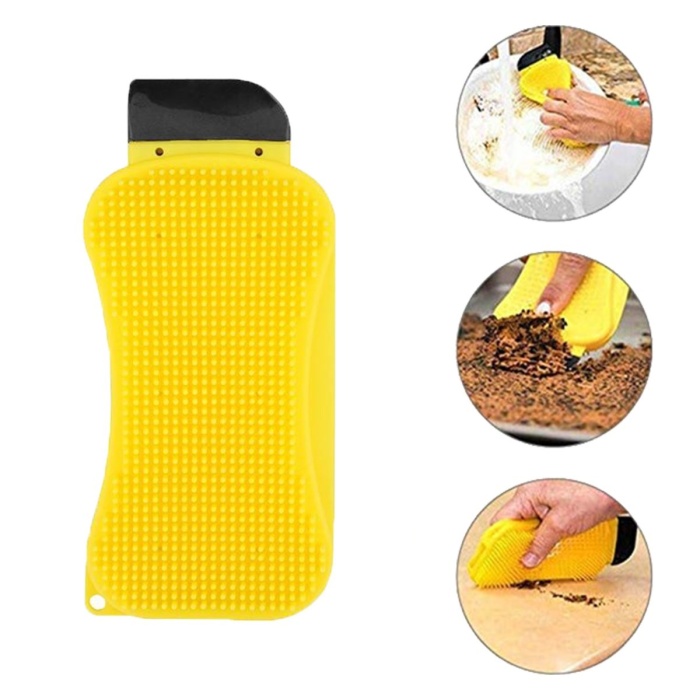 Çok Fonksiyonlu Deterjan Hazneli Pratik Bulaşık Yıkama Fırçası (5460)