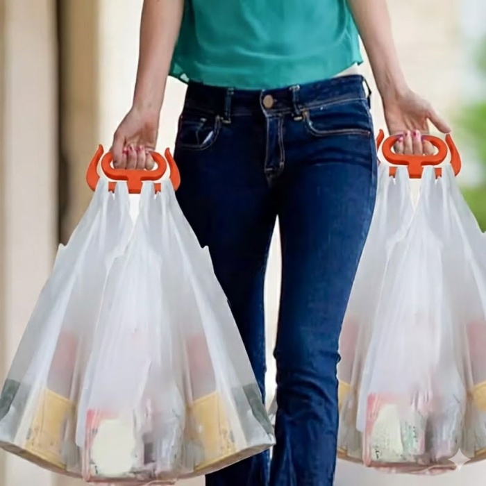 Ergonomik Poşet Taşıma Aparatı – Ağır Yük Taşıyıcı Tutacak, Elden Kesme Yapmayan Kolay Taşıma Kancası, Market ve Alışveriş Çantası Taşıyıcısı (5460)
