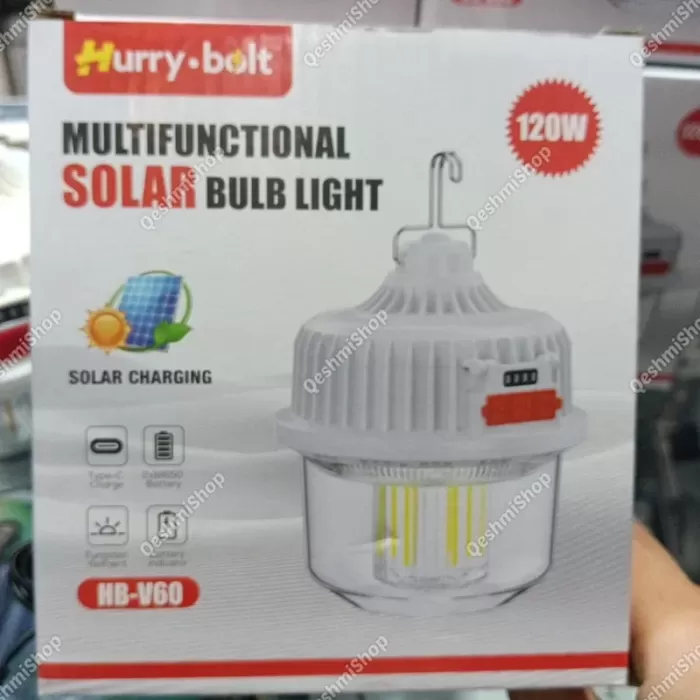 Hurry Bolt Çok Amaçlı Güneş Enerjili Lamba Model HB-V60 120W (5460)