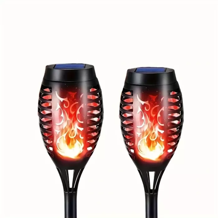 12 Ledli Alevli Solar Bahçe Aydınlatma  (5460)