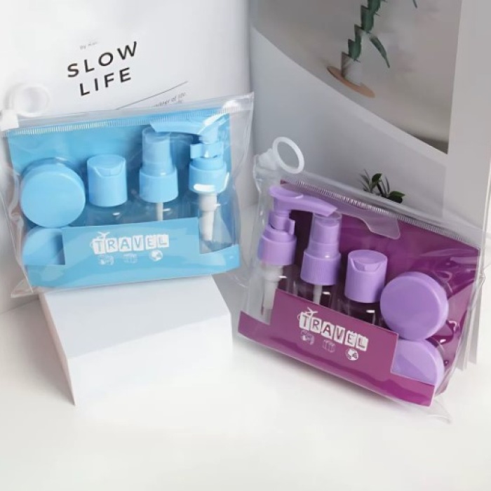 6 Parça Renkli Kapaklı Seyahat İçin Boş Şişe Seti (5460)