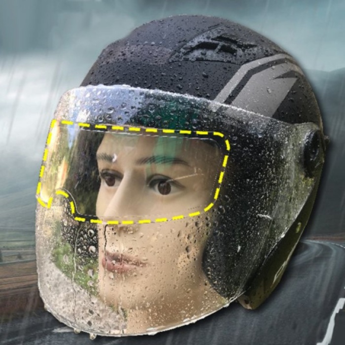 Motosiklet  Kaskı İçin Yağmur Kaydırıcı Film (5460)