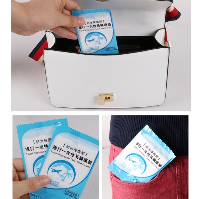 Hijyenik Tek Kullanımlık Klozet Kapağı Poşeti 50 Adet KUTULU (5460)