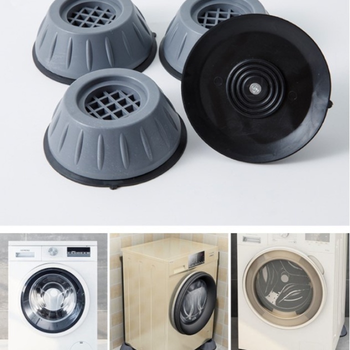 Çamaşır Makinesi Titreşim Engelleyici Stoper GRİ 4 lü Set (5460)