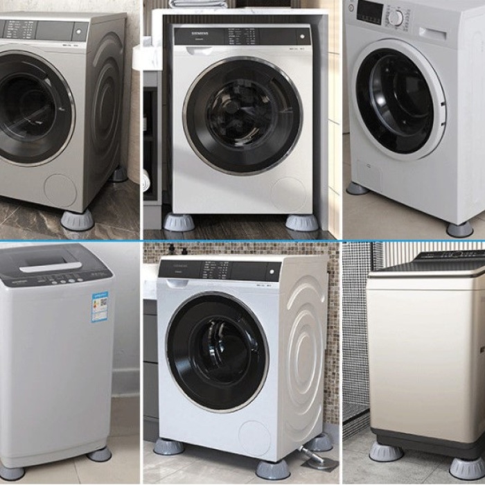 Çamaşır Makinesi Titreşim Engelleyici Stoper GRİ 4 lü Set (5460)