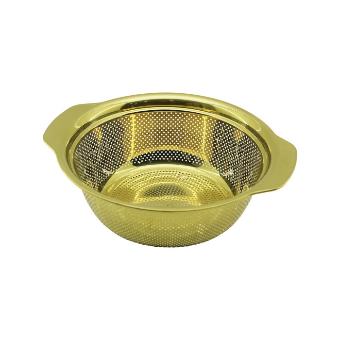 27CM   GOLD  PASLANMAZ METAL  SEPET  SÜZGEÇ  KENDİNDEN KULPLU (5460)