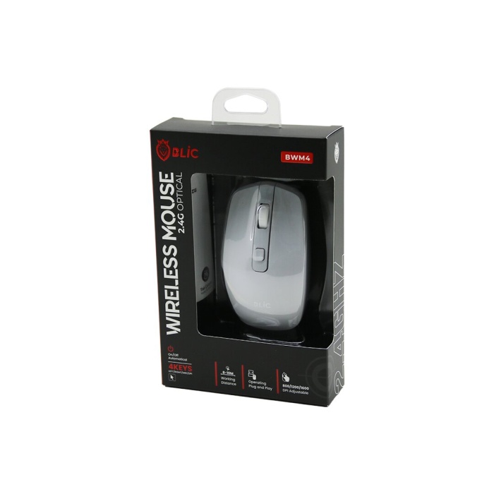 BLİC-BWM4 BEYAZ KABLOSUZ MOUSE 2.4G 8-10M DİSTANCE WİRELESS - KABLOSUZ 1600DPI (5460)
