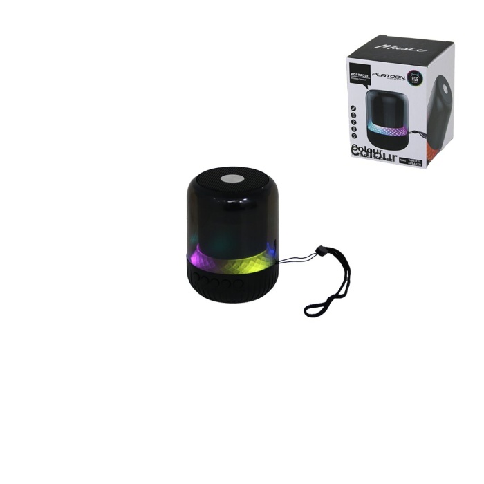 KAVANOZ MODELİ - MİKA GÖVDE BLUETOOTH WİRELESS MİNİ HOPARLÖR SPEAKER USB ŞARJLI - IŞIKLI 5W PL-4445 (5460)