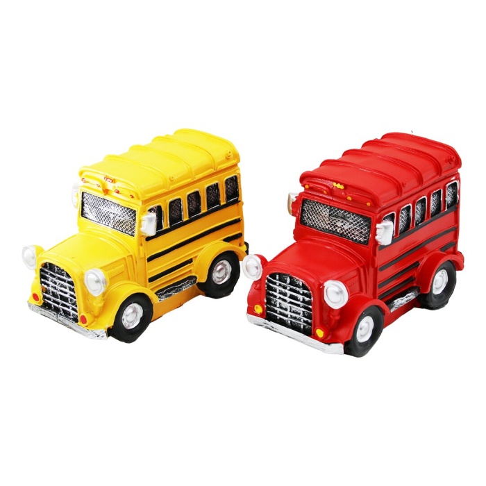 ARABA VİNTAGE DEKORATİF BİBLO - KUMBARA RENKLİ 17.5X6.5X11.5CM REÇİNE (5460)